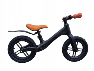 Balančný bicykel QuoShop Raccoon Black 12" hnedá, čierna